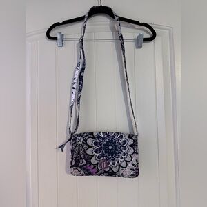 Vera Bradley Floral Crossbody Bag - Purple and Black